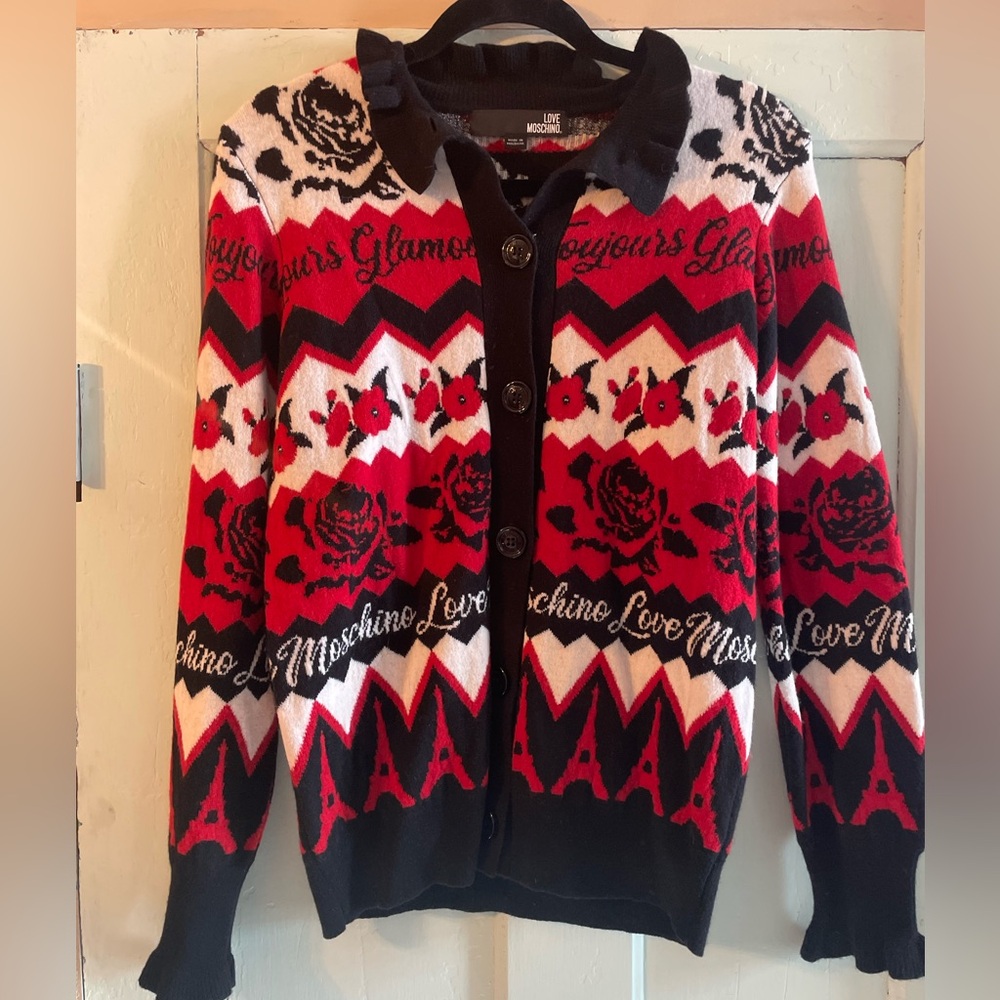 Moschino Love Wool Cardigan Sweater